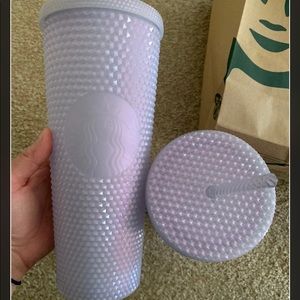 NWT Starbucks Studded Icy White Bling Cold Cup 24 fl oz